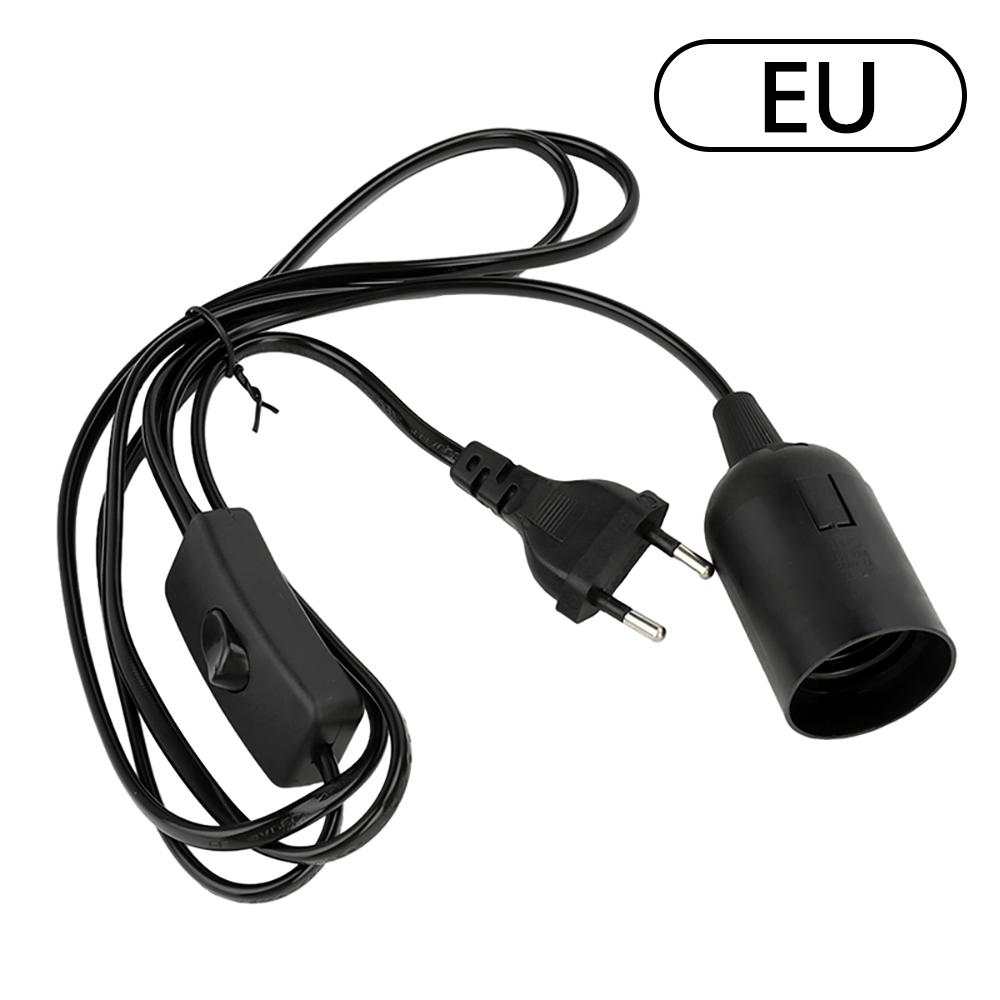 

E27 Screw Lamp Holder 303 Switch Wire Plug for LED Lamp Socket AC 220V 50/60HZ Low Resistance Copper Core Wire with 1.8M Cable E27