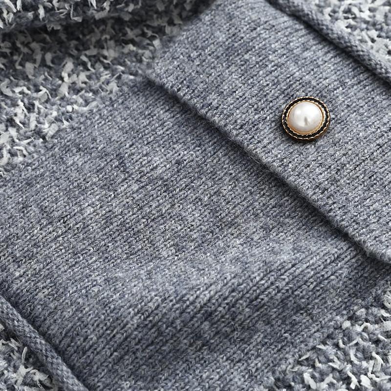 Shetu Women's Casual Round Neck Knit Cardigan