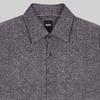 BOSS Regular Fit Wool Cotton Blend Shirt Medium Grey