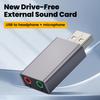 Mini External Usb To 3.5mm Sound Card Mic Headphone Jack Stereo Headset Sound Card Audio Adapter Speaker Interface For PC Laptop