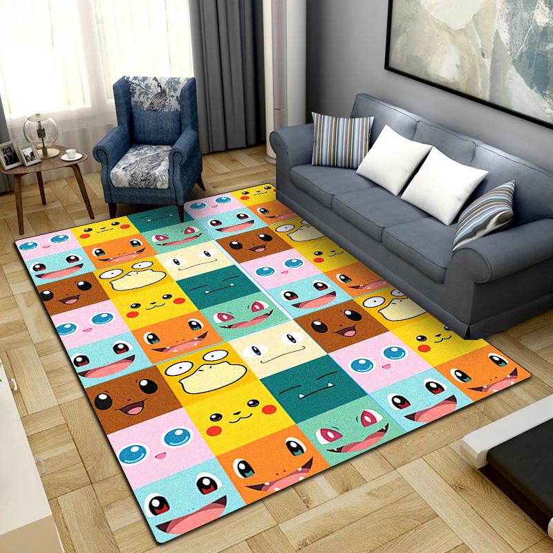 

Anime Pocket Monster Print Carpet Large Area Rug Non Slip Washable Floor Mat Bedroom Home Decor 119 60x90cm