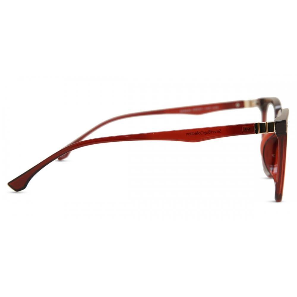 Full Rim Square Burgundy Smartbuy Collection Cyd 228224 C23 Fashion Unisex Eyeglasses