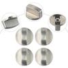 Kit New Parts Stove Knobs 4 PCS Zinc Alloy 6mm Accessories Control Cooker Equipment Knobs Oven Replacement Silver