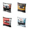 Kissenbezug im Vintage-Stil mit Musikkassette, witziges Design, Sofakissenbezug, Dekoration für Hochzeiten, Schlafzimmer und Zuhause
