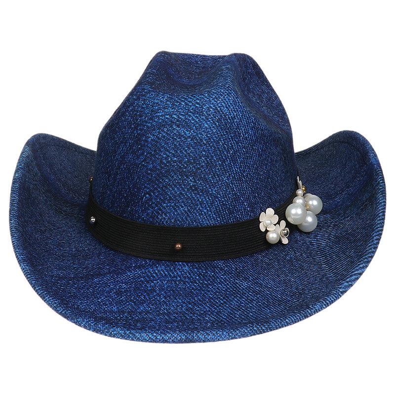 

Унисекс шляпа для вечеринки в стиле вестерн ковбой: Федора однотонная в тибетском стиле с аксессуарами M (56-58cm)