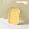 Wood Grain Plastic Food Serving Tray Stackable Dessert Fruit Tray Tea Tray Large Capacity Storage Tray Kitchen Stoage Organizer