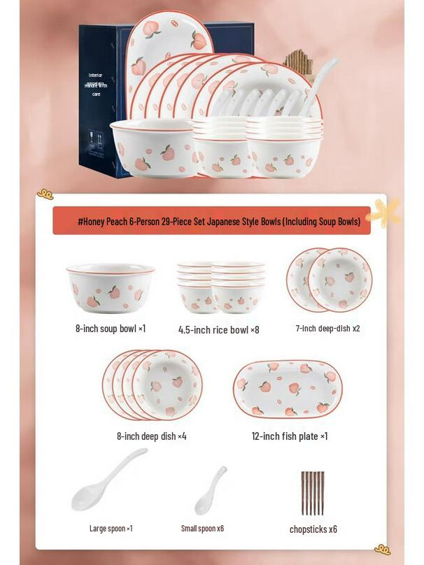 Mod Lanka Cute Style Ceramic Dinnerware Set