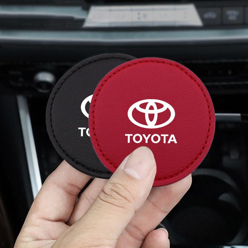 2Pcs Car Coaster Water Cup Bottle Holder Mat Anti-slip Pad For Toyota Verso Sienna Yaris Avalon Camry Fortuner Highlander Rav4 F10