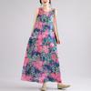 Sleeveless Plus Size Cotton Vintage Floral New In Dresses for Women Casual Loose Long Summer Dress