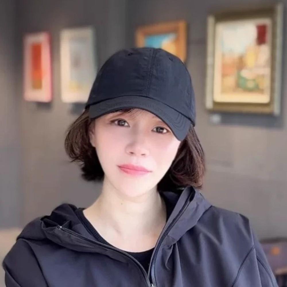 Anime Quick-Drying Baseball Cap Korean Style Peaked Cap Fashion Solid Color Sun Hat  Girl