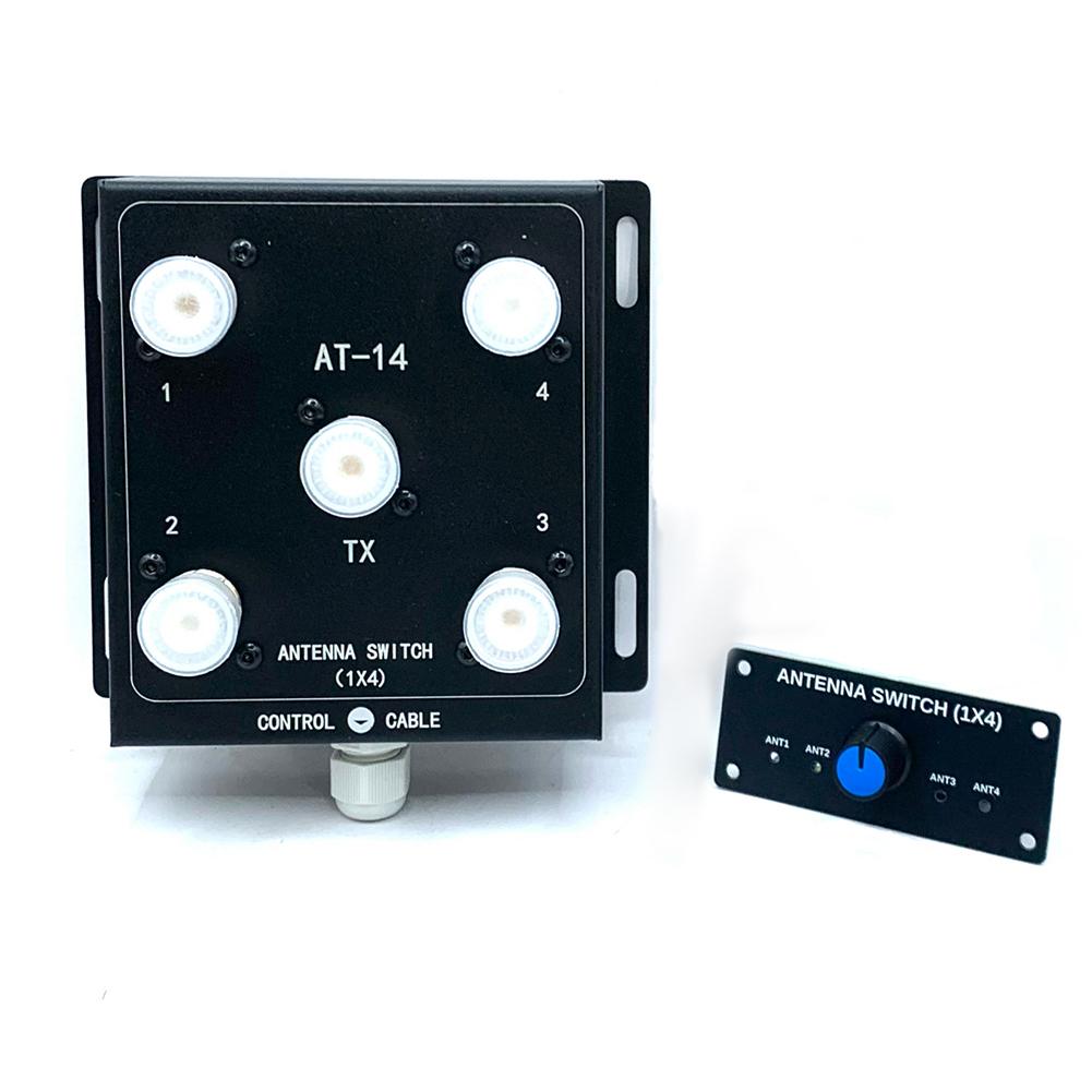 Professional 4 Way Coaxial Remote Antenna Switch Robust Construction Designed for High Power Transmission 1 8 60MHz 500W PEP