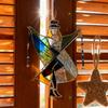 2/4Pcs Acrylic Dancing King Hanging Decoration Handmade Stained Glass Dancer Girl Ornament Spinner Sun Catcher Outdoor Garden Yard Window Decor