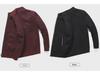 Men's Autumn/Winter Plus Velvet Zipper Knitted Cardigan Jacket with Stand Collar and Solid Color