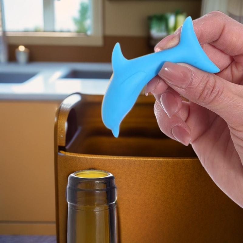 Dolphin Shaped Wine Stopper Multipurpose Champagne Bottle Stopper Bottle Stopper For Father'S Day Birthday Holiday Wedding Men