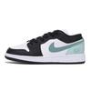 Air Jordan 1 Slip Resistant Abrasion Resistant Low Top Vintage Basketball Shoes Men's Black Green 553558-131(Team85-)