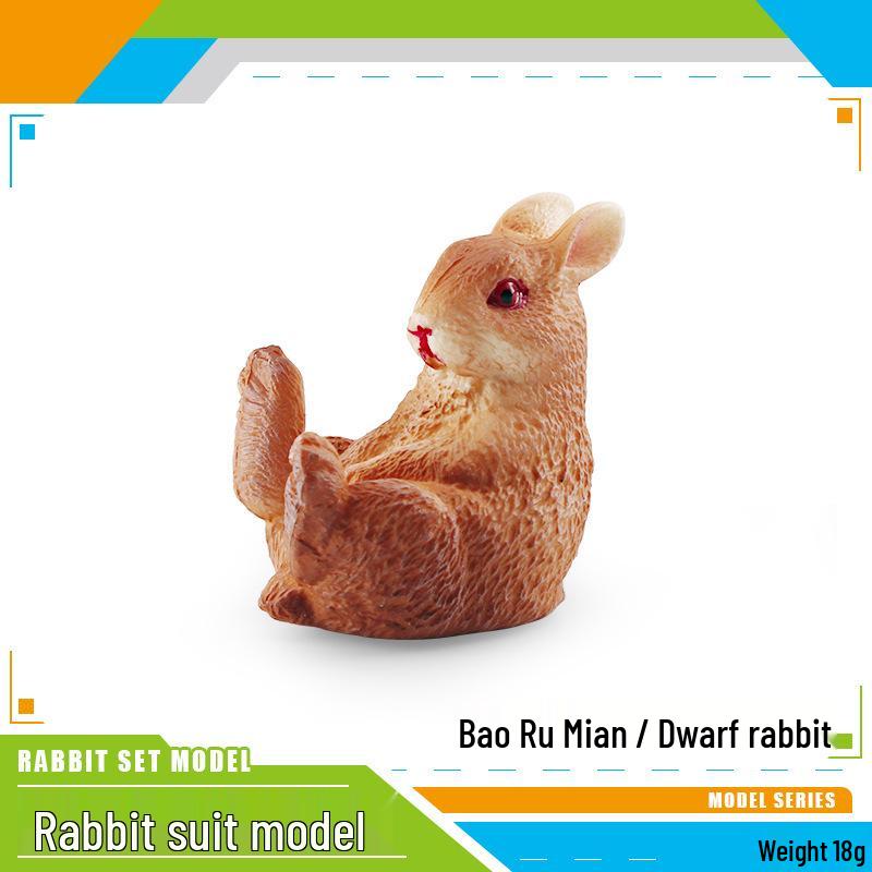Cross-border Rabbit Model: Dwarf & Lop-eared Rabbit Face Wash and Sitting Pose Static Ornament Toy