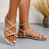 Dámske Sandále Topánky Móda Elegantné Dámske Topánky Párty Dámske Sandále Vonkajšie Ploché Zapatos De Mujer Dámska Obuv