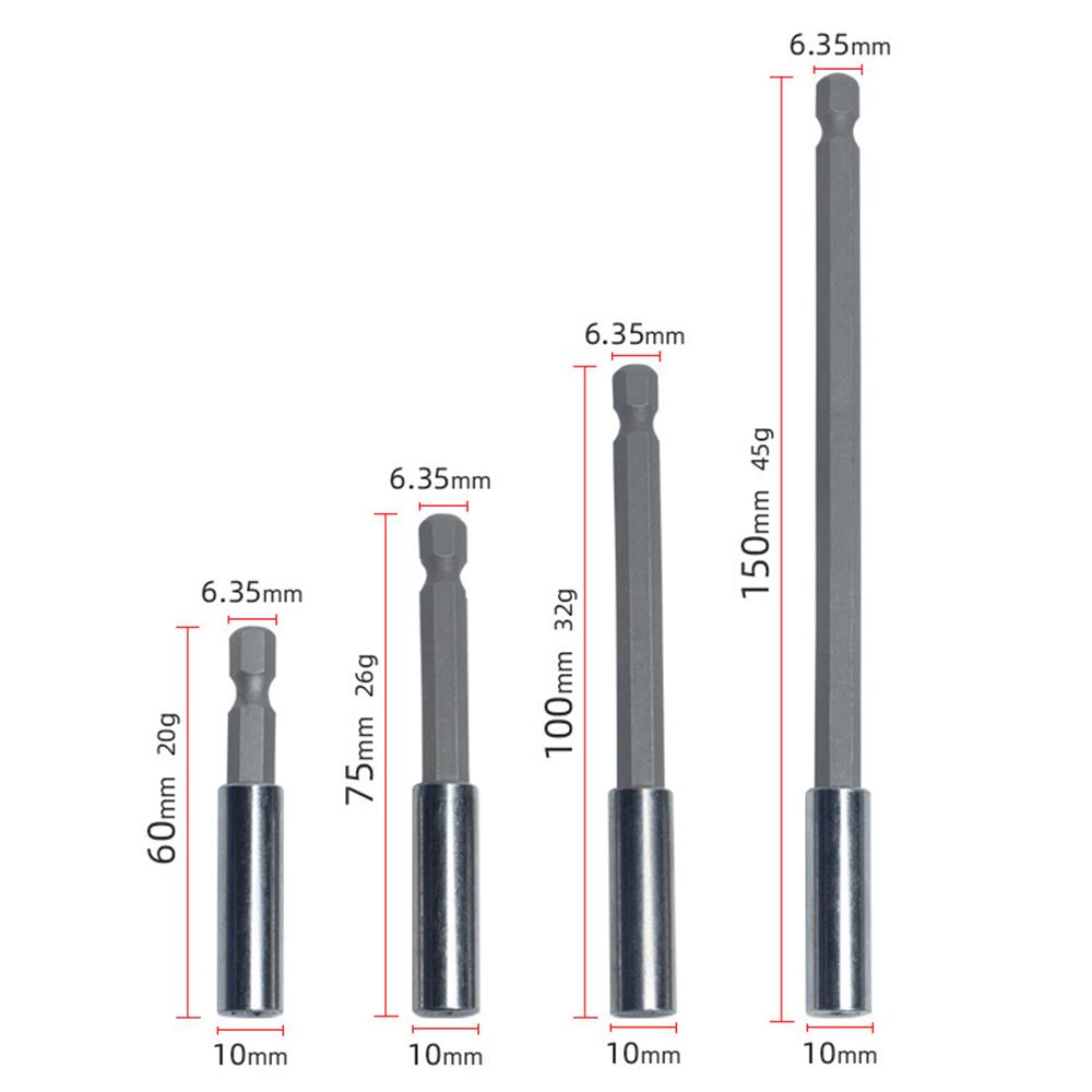 1/4 “60/75/100/150mm”Hexagonal Shank Extension Connecting Rod Extension Rod Screwdriver Joint Quick Change Hexagonal Shank Tool