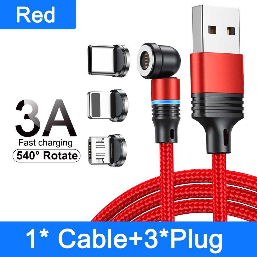 540° Otočný Magnetický Kábel 3A Rýchle Nabíjanie Typ C Kábel Pre Xiaomi Samsung Micro USB Dátový Kábel Magnetická Nabíjačka Pre iPhone 14