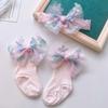 Baby Girl Socks Set Princess Full Moon 100 Days Photo Infant Socks Set Hair Accessories Baby Headband