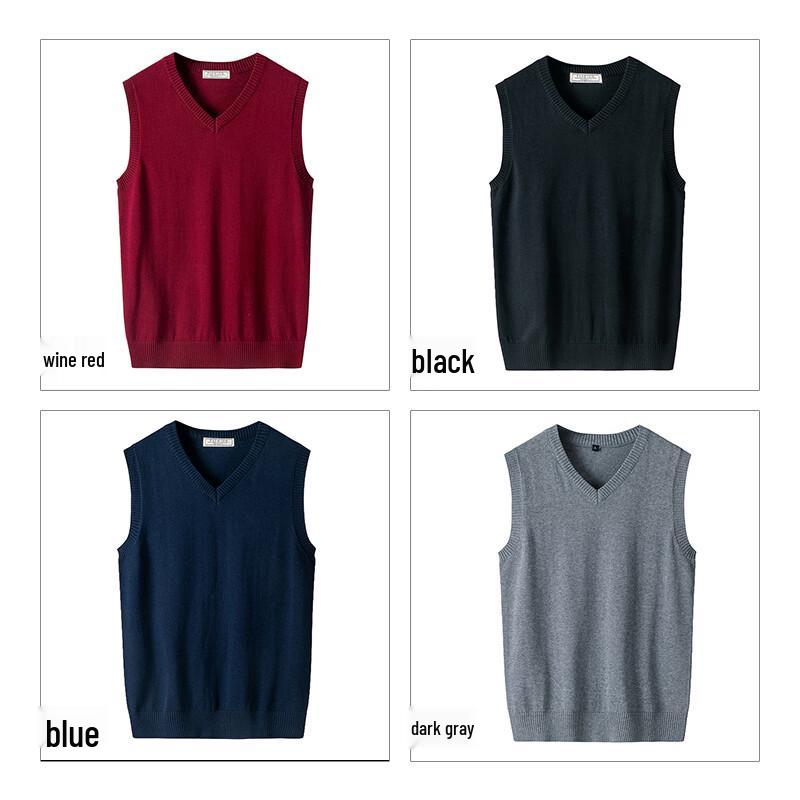 ROMON Men's V-Neck Knitted Sweater Vest