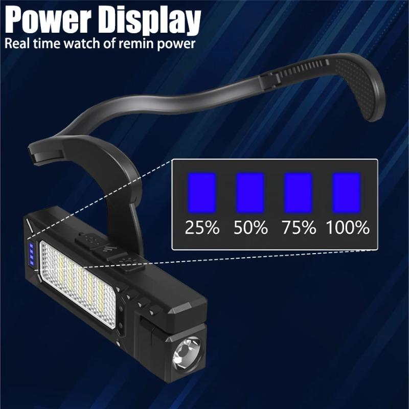 Czujnik Czołówka Akumulatorowa Latarka LED COB Reflektor z Magnesem Latarka Czołowa Zewnętrzna Wodoodporna Lampa Kempingowa Wędkarska