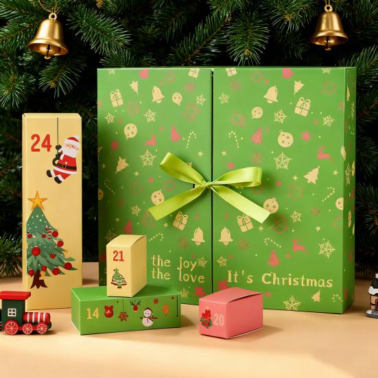 DIY Christmas Advent Calendar To Fill Empty Gift Box Set 24 Days of Surprise Countdown Calendar for Kids Family Friends