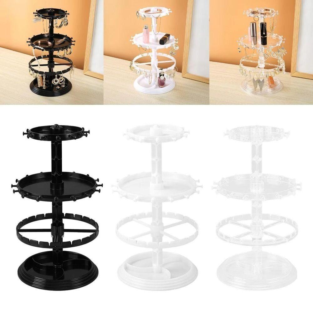Plastic Jewelry Earring Holder 4 Layers Bracelet Holder Fashion Hair Ring Rack  Wedding