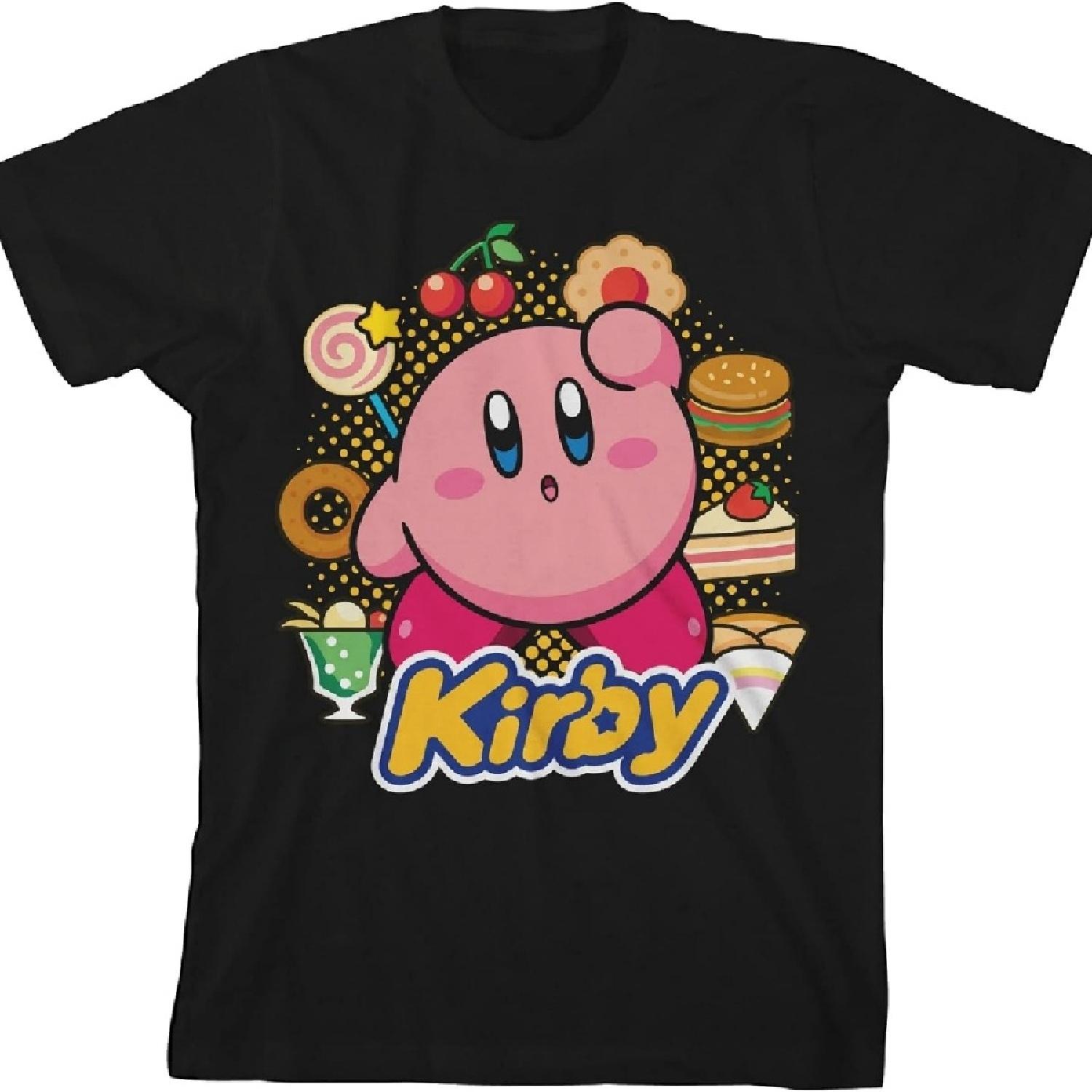 

Kirby Circle of Food Boy s Black T-Shirt XXXXXL чорний