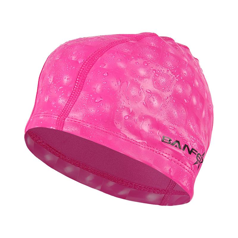 Banfei Glitter PU Swim Cap: Colorful, Comfortable & Waterproof for Adults