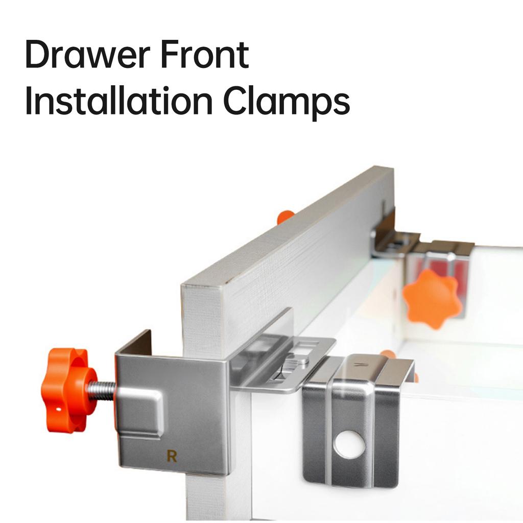 4 Pack Stainless Steel Drawer Front Installation Clamps for Woodworking Panel Mounting Clamps Easy To Use Professional
