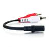 Sherry Connection Cord Rear View Camera RCA Converter Cave 3.5mm Stereo Mini Plug To 2RCA Converter Adapter
