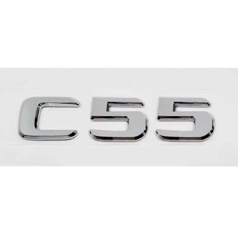 ABS Car Rear Trunk Emblem 3D Letters Tail Box Sticker Badge for Mercedes Benz C32 C36 C55 C63 C200 C220 C230 C Class W204 W205 KS6