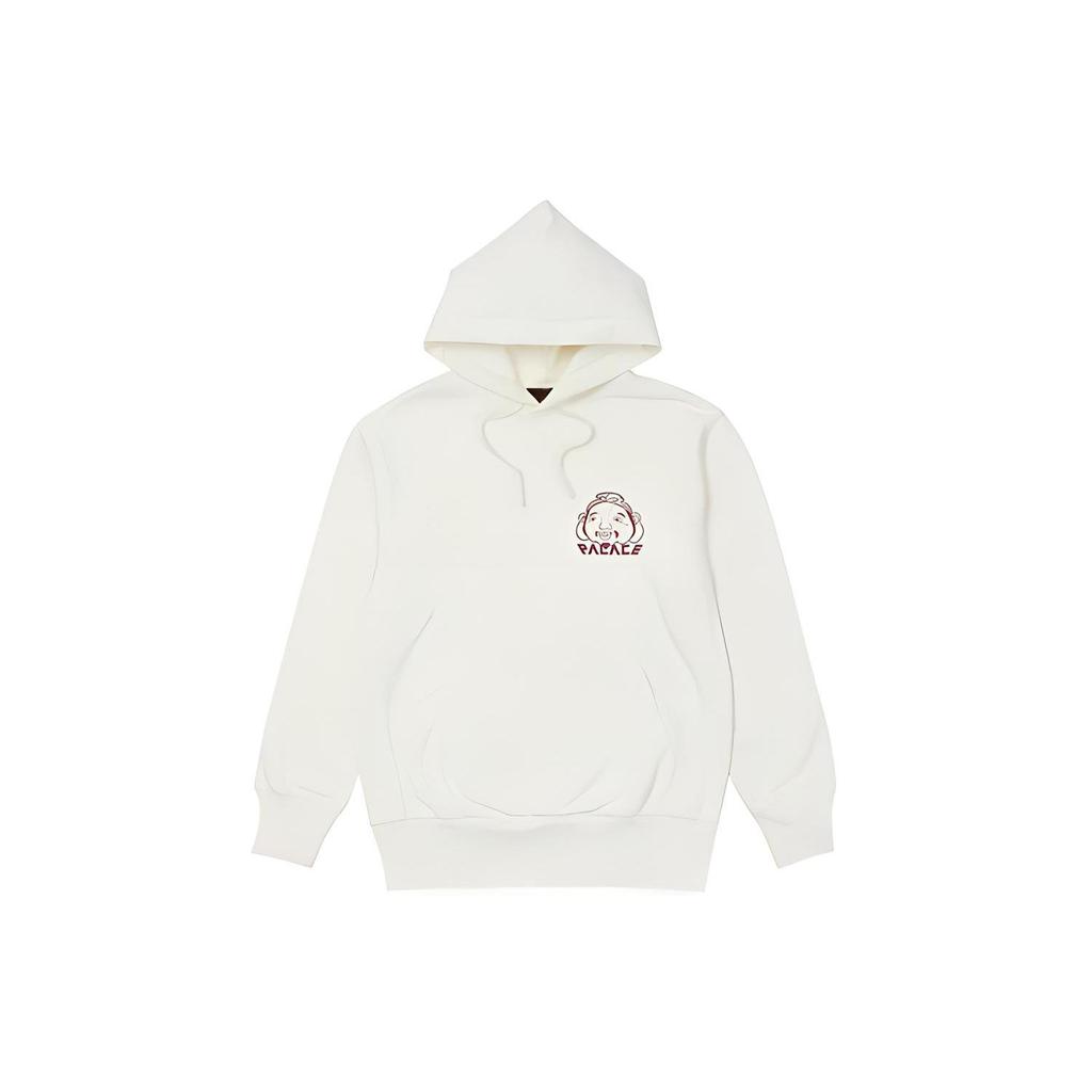 Palace X Evisu Tri-Godhead Hood Egret Unisex Tops White P21EVHD002