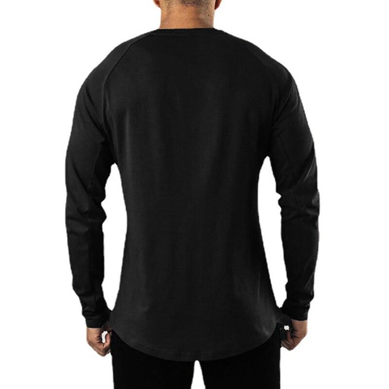 Men's Henry Collar Thin Daily Long Sleeve Autumn Fashion Casual Fitness V-neck Graphic T Shirts
