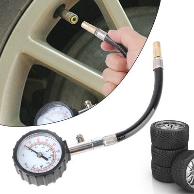 0-100PSI Car Tire Pressure Gauge High Precision Monitor Long Tube Tyre Tester Meter Copper Nozzles Truck Motorcycle Accessories