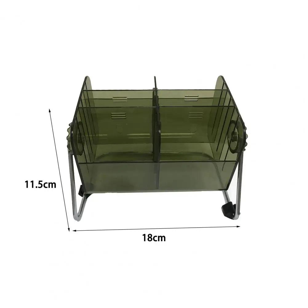 Sundries Storage Box Transparent Visible 360 Degree Rotatable Desktop Case Modern Storage Dividing Grid Vertical Storage Box