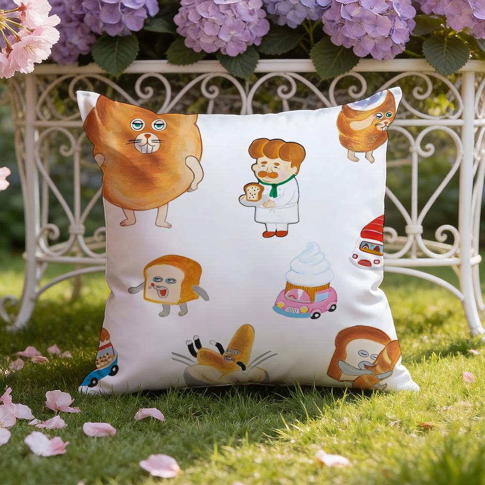B-Book B-Bread thief cute Cushion Cover Home & Car Dual-Scene Pillow Cover: Reversible for Premium Comfort