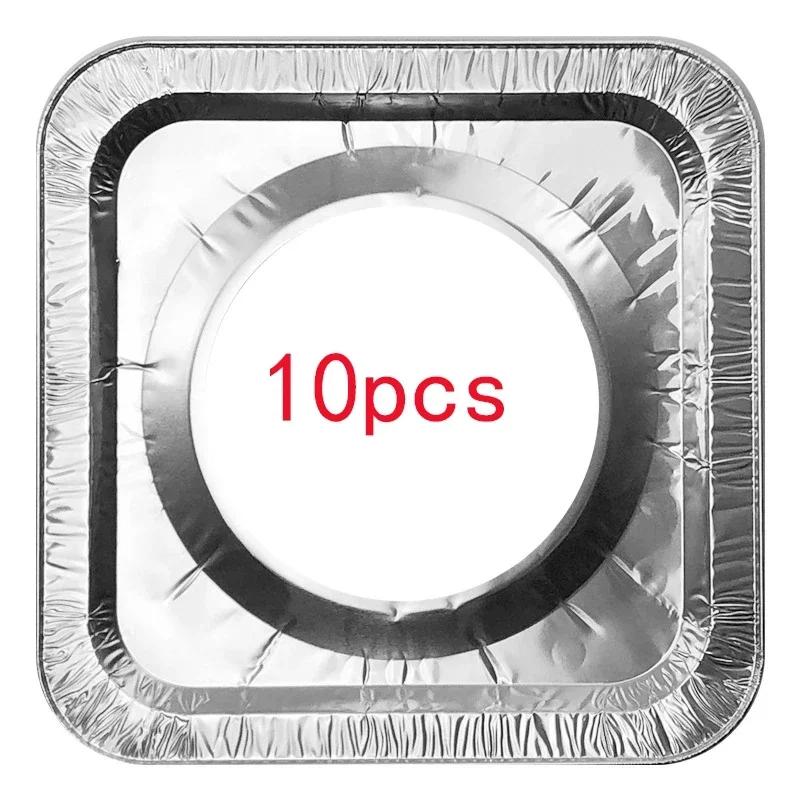 

10/20шт Захисний чохол для плити Одноразовий алюмінієвий вкладиш для пальника Газова плита Чистячий килимок Килимок Кухонні аксесуари Мікрохвильова піч Нове