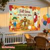 2D flat surface 1-piece autumn harvest pumpkin photography background cloth suitable for home garden and studio