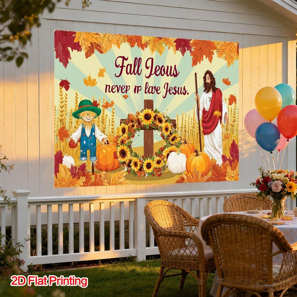 2D flat surface 1-piece autumn harvest pumpkin photography background cloth suitable for home garden and studio