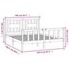 Solid Wood Bed with Headboard Pine 160 X 200 Cm