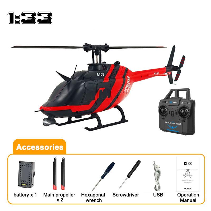 Kid C138 Rc Era Remote Control 4Ch Simulation Rc Bell 206 Helicopter Altitude Hold 2.4G Genuine 6Axis Gyro
