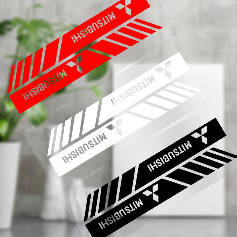 Car PVC Stripe Racing Strips Rear View Mirror Stickers Badge For Mitsubishi Lancer Ralliart 10 3 9 EX Outlander 3 ASX L200 ASX