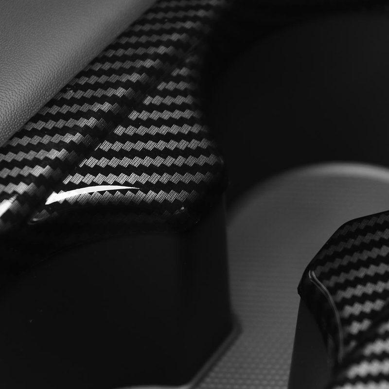 1PCS Automotive Interior Accessories Seat Cup Holder Cover Frame Trim In ABS Material Interior For Kia Stinger 2018- LHD RHD