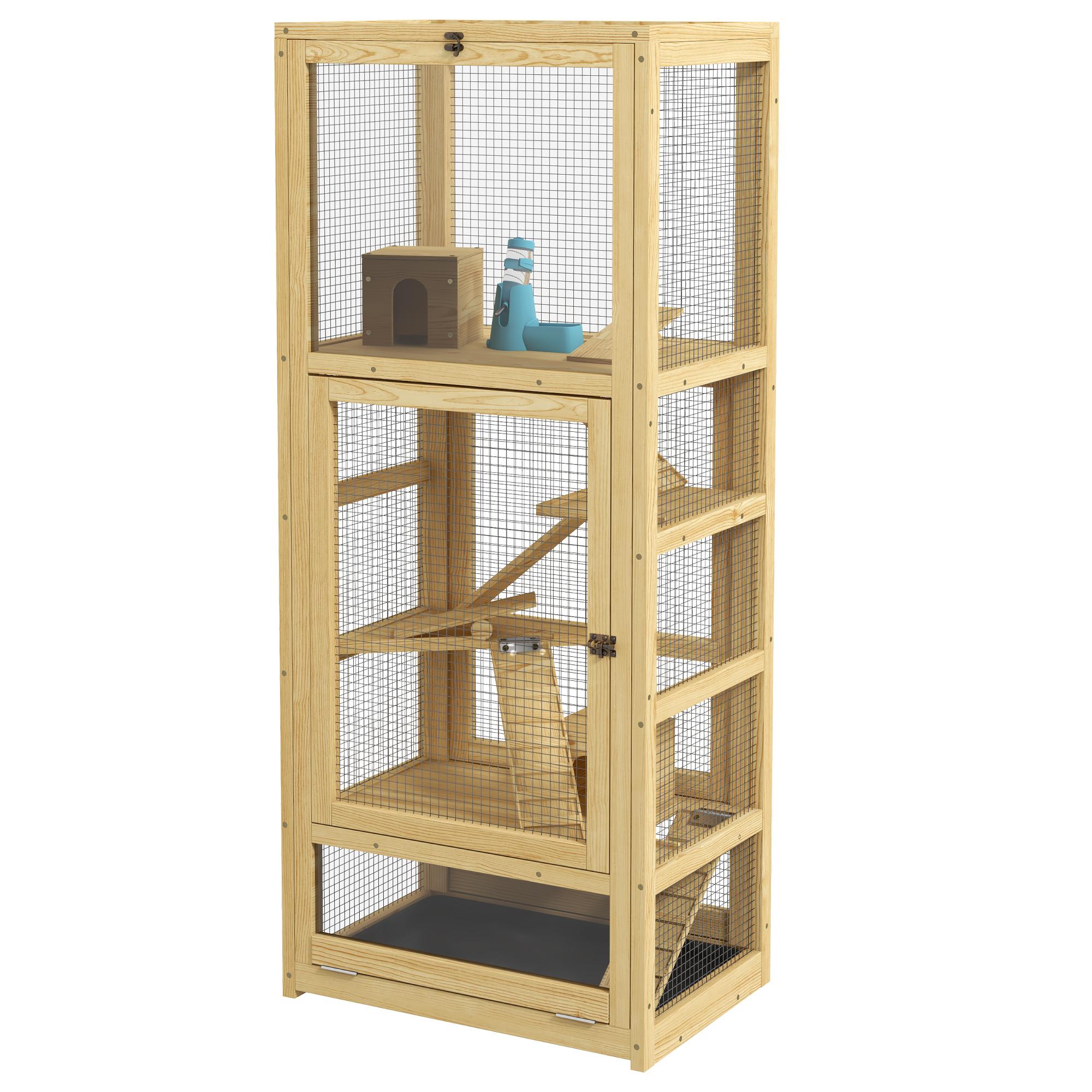5 Tier Wooden Cage For Hamsters