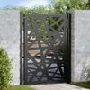 Black Garden Gate 105X130 Cm Lightweight Steel Construction