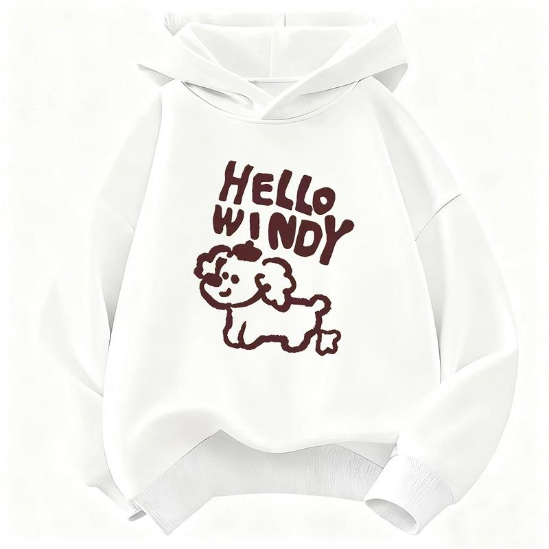 Stylish New Kids' Cartoon-Print Hoodie – Warm, Fleece-Lined, and Thickened for Boys and Girls; Suitable for Autumn/Winter, Casual Wear, and Sports.