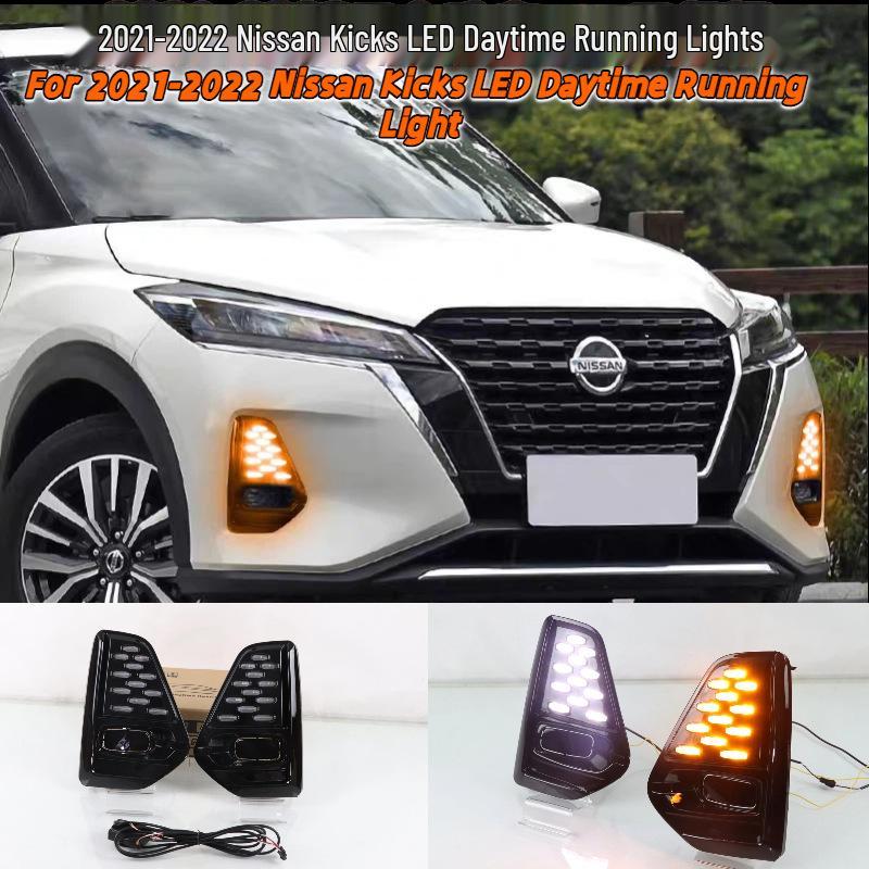 LED Daytime Running Lights for 2021-2022 Nissan Kicks Front Bumper Retrofit.