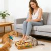 Cat Nail File Enrichment Box Interactive Wooden Scratcher With Balls Cat Toy Box For Indoor Kittens For Boredom Training Living